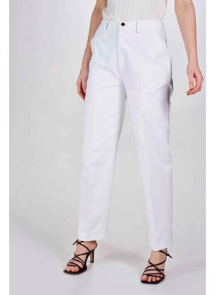 Pantalon drept alb DEUX. BY ELINE DE MUNCK femeie