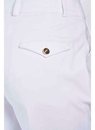 Pantalon drept alb DEUX. BY ELINE DE MUNCK femeie