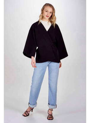 Sacou negru DEUX. BY ELINE DE MUNCK femeie