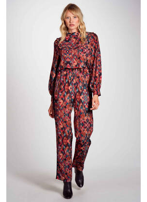 Pantalon drept roșu DEUX. BY ELINE DE MUNCK femeie