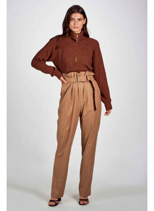 Pantalon chino maro DEUX. BY ELINE DE MUNCK femeie