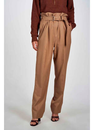 Pantalon chino maro DEUX. BY ELINE DE MUNCK femeie