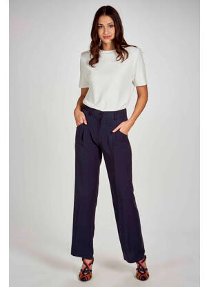 Pantalon drept albastru DEUX. BY ELINE DE MUNCK femeie