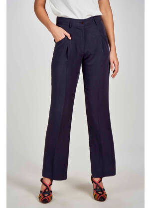 Pantalon drept albastru DEUX. BY ELINE DE MUNCK femeie