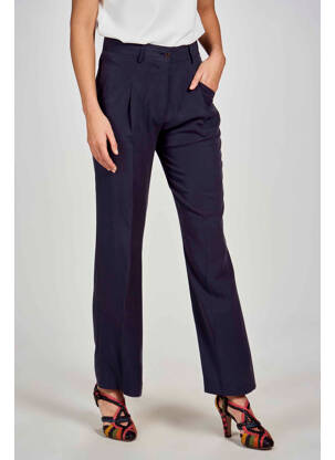 Pantalon drept albastru DEUX. BY ELINE DE MUNCK femeie