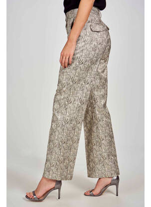 Pantalon drept bej DEUX. BY ELINE DE MUNCK femeie