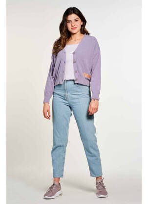 Vestă cu mâneci lungi violet CEMI femeie