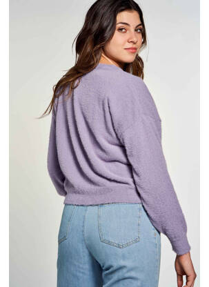 Vestă cu mâneci lungi violet CEMI femeie