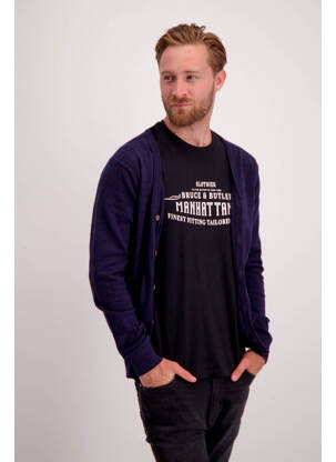 Vestă cu mâneci lungi albastru BRUCE & BUTLER  bărbat