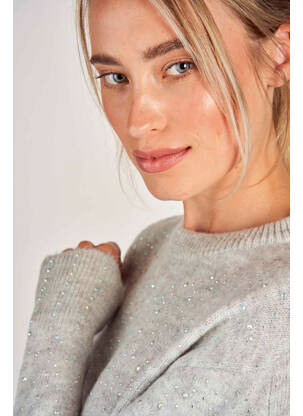 Pulover gri FOUDRE BY AURELIE VAN DAELEN femeie