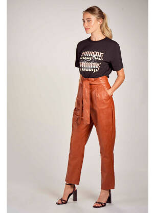 Pantalon drept maro FOUDRE BY AURELIE VAN DAELEN femeie