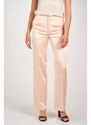 Pantalon drept roz FOUDRE BY AURELIE VAN DAELEN femeie