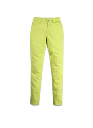 Pantalon slim galben PIECES femeie