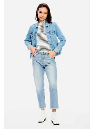 Blugi cu croială dreaptă albastru GARCIA femeie