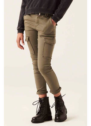 Pantalon cargo verde GARCIA fată