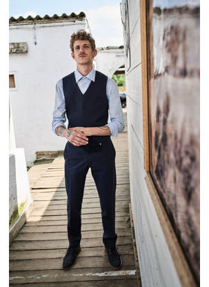 Pantalon chino albastru LE FABULEUX MARCEL DE BRUXELLES bărbat