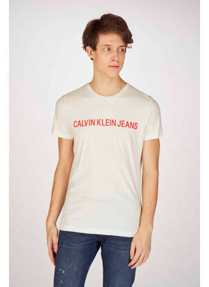Tricou alb CALVIN KLEIN bărbat