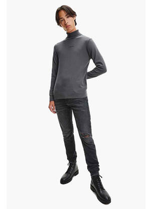 Pulover cu guler înalt gri CALVIN KLEIN bărbat