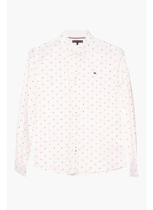 Cămașă cu mâneci lungi alb TOMMY HILFIGER băiat