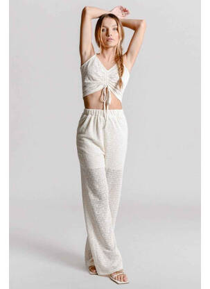 Pantalon evazat bej MOLLY BRACKEN femeie