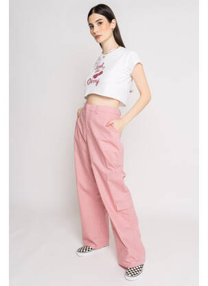 Pantalon cargo roz DAISY STREET femeie