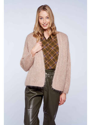 Vestă cu mâneci lungi bej PLEASE femeie