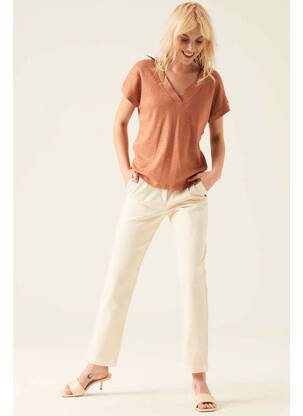 Blugi cu croială slim bej GARCIA femeie