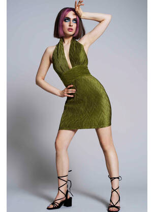 Rochie scurtă verde OGL femeie