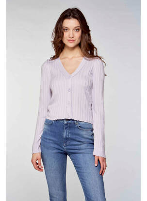 Vestă cu mâneci lungi violet OGL femeie