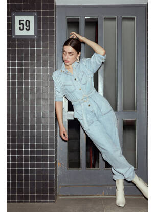 Salopetă-pantalon albastru OGL femeie