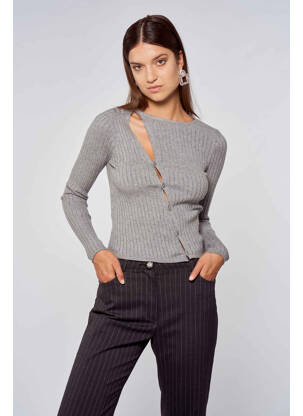 Cardigan petrecut gri OGL femeie