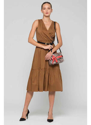 Rochie midi maro KOCCA femeie