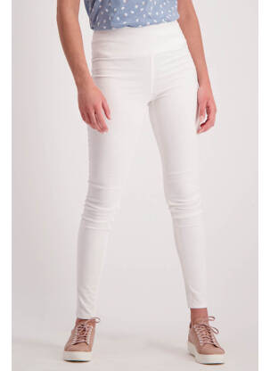 Pantalon slim alb PIECES femeie