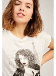 Tricou bej NAF NAF femme