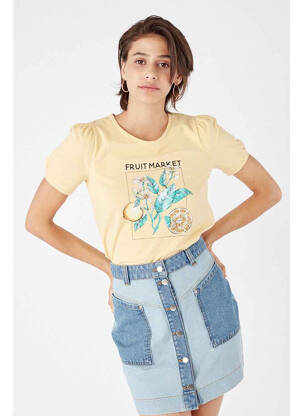Tricou galben NAF NAF femeie