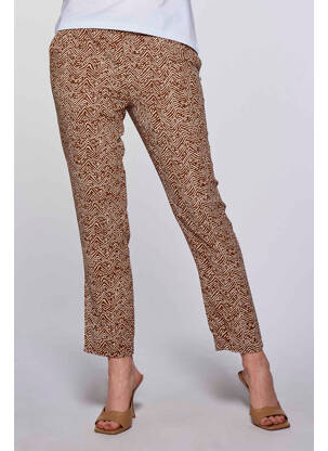 Pantalon evazat bej LE TEMPS DES CERISES femeie