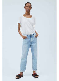 Blugi croială mom albastru PEPE JEANS femeie