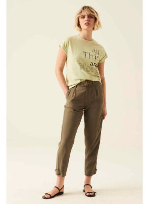 Pantalon chino verde GARCIA femeie
