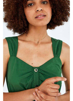 Rochie scurtă verde NAF NAF femeie