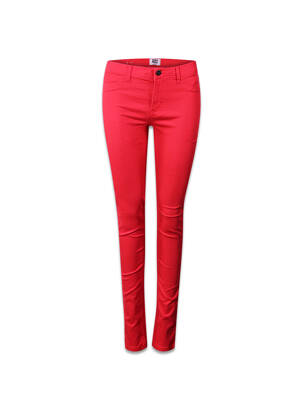 Blugi cu croială slim roșu VERO MODA femeie