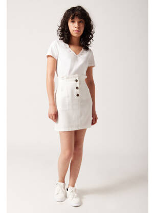 Fustă scurtă bej NAF NAF femeie