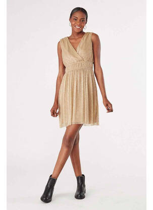 Rochie scurtă auriu NAF NAF femeie