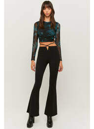 Pantalon evazat negru TALLY WEIJL femme