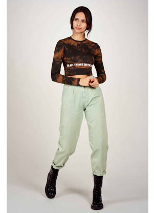 Blugi cu croială dreaptă verde TALLY WEIJL femeie