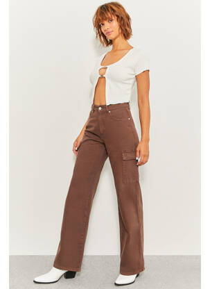 Pantalon cargo maro TALLY WEIJL femeie