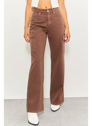Pantalon cargo maro TALLY WEIJL femeie