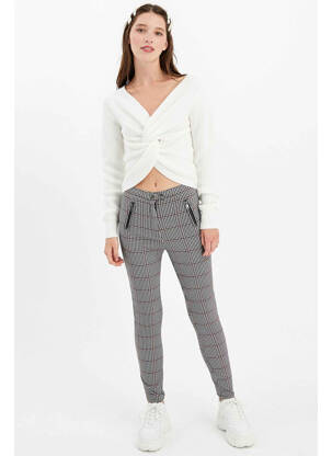 Pantalon slim negru TALLY WEIJL femeie