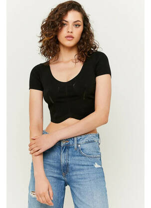 Tricou negru TALLY WEIJL femeie
