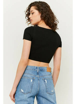 Tricou negru TALLY WEIJL femeie