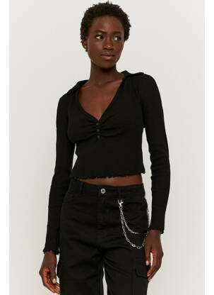 Polo negru TALLY WEIJL femeie